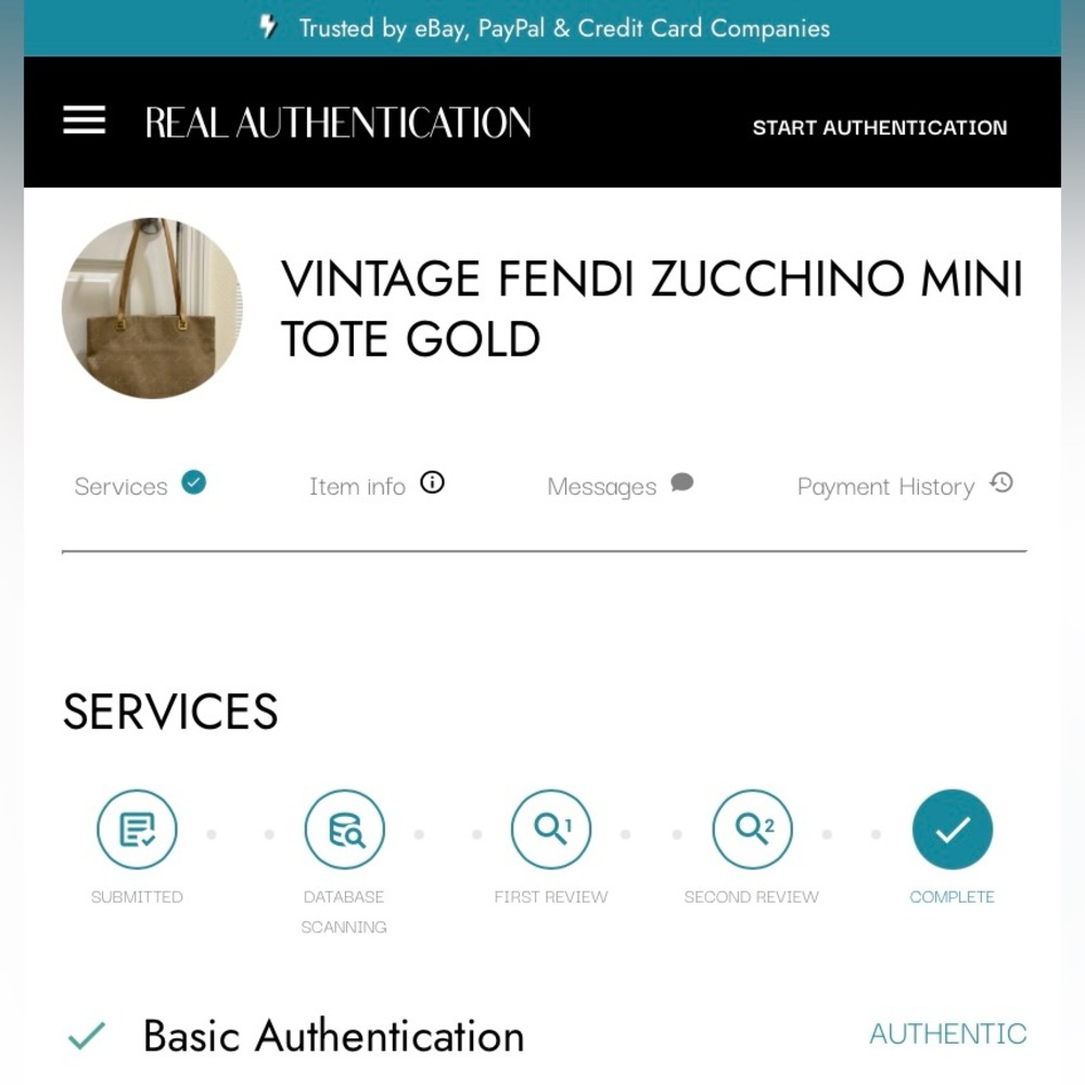 Vintage Fendi Gold Zucchino Mini Tote Shoulder Bag - Picture 12 of 12